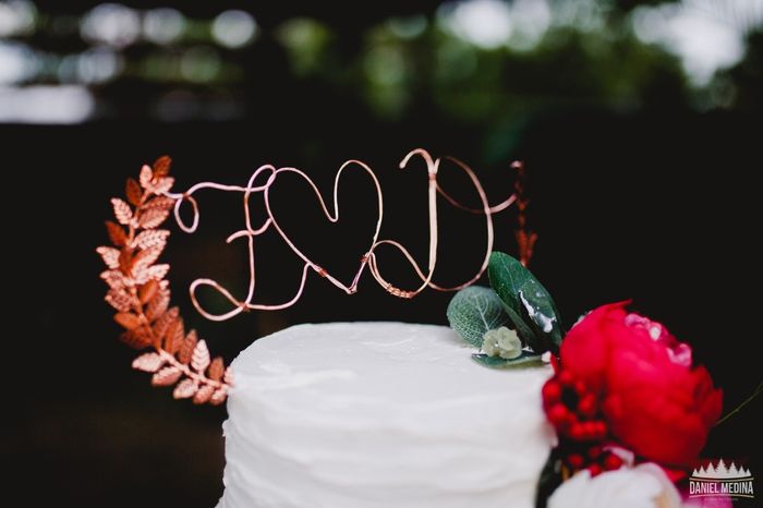 Cake Topper oro rosa