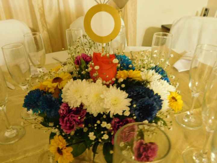 Arreglo floral centro de mesa.
