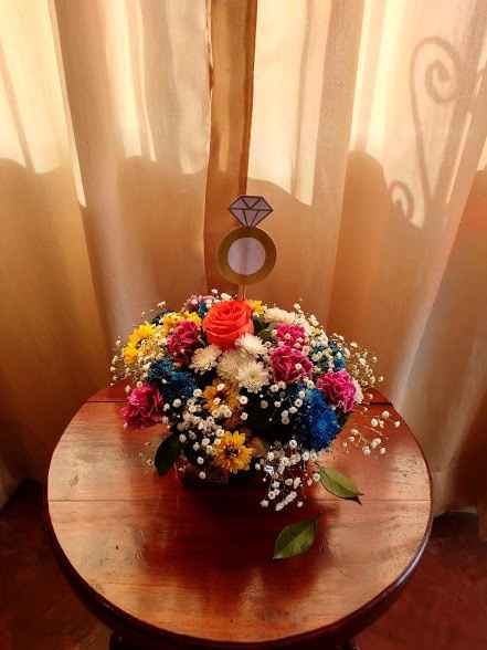 Flores del centro de mesa.