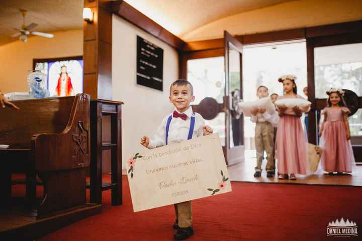 Letrero de bienvenida a la boda