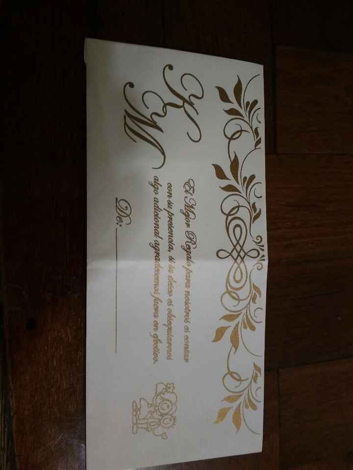 ¿pedir sobre o regalo? - 1