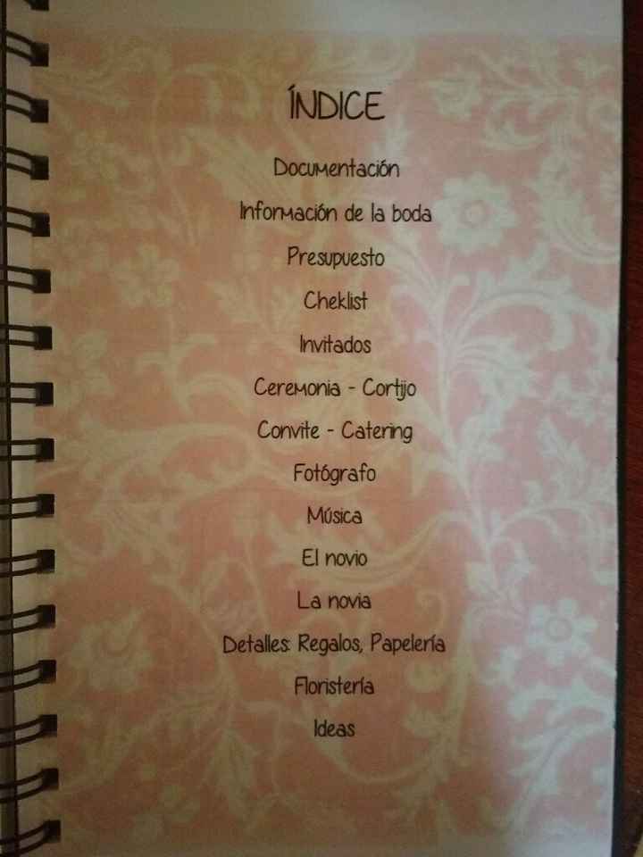 Nuestra agenda de bodas... lista!!! - 1