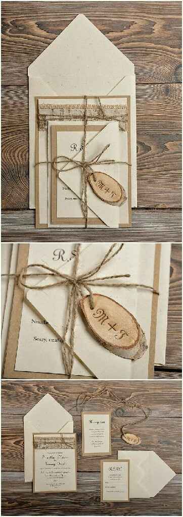 Invitaciones con textura de madera. - 3