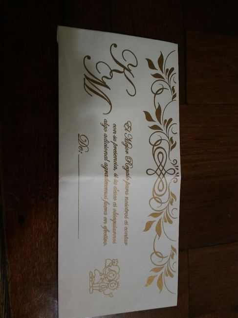 ¿pedir sobre o regalo? - 1