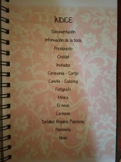 Nuestra agenda de bodas... lista!!! - 1