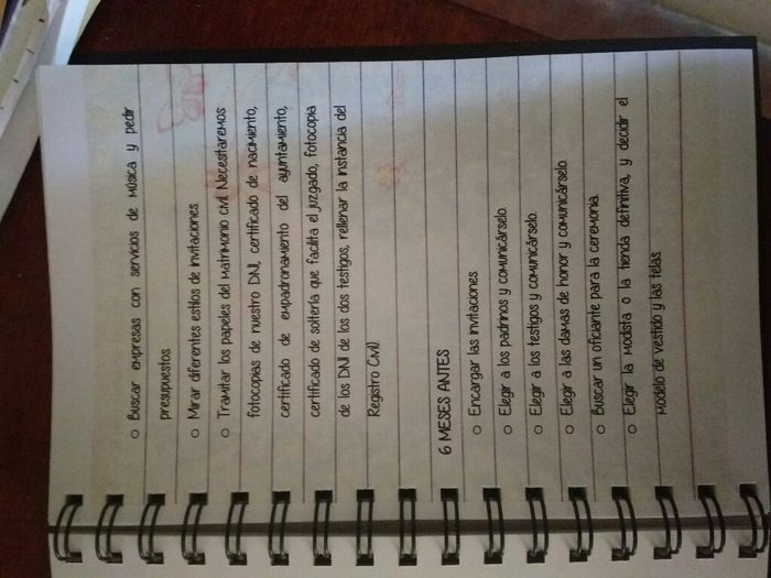 Nuestra agenda de bodas... lista!!! - 1