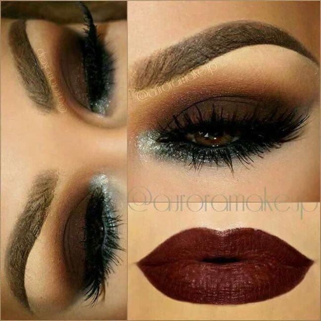 Maquillaje con tonos café 15