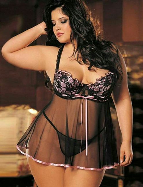 Lencería muy sexy para novias curvy 27