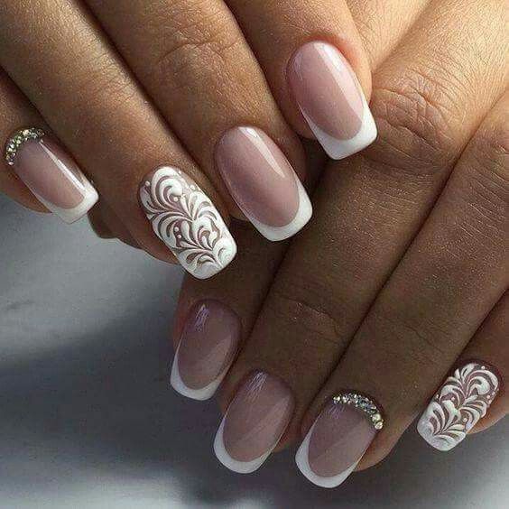 Uñas cortas y medianas para novias 23
