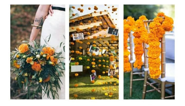 Flor de cempasúchil para decorar tu boda 9