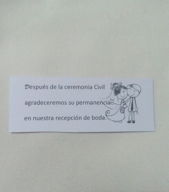 Invitaciones boda civil. 2
