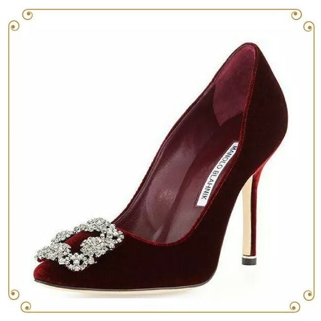 Para novias invierno zapatillas color vino 3