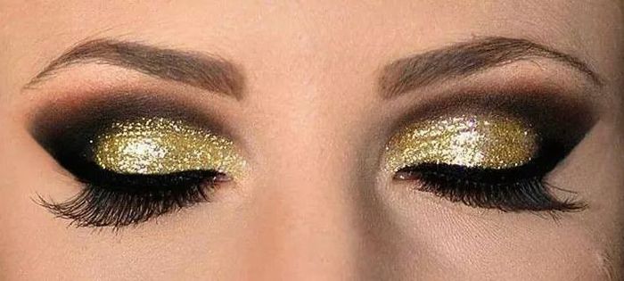 Maquillaje en tonos dorados 6