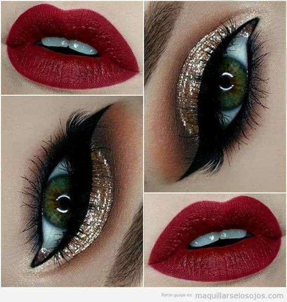 Maquillaje en tonos dorados 14