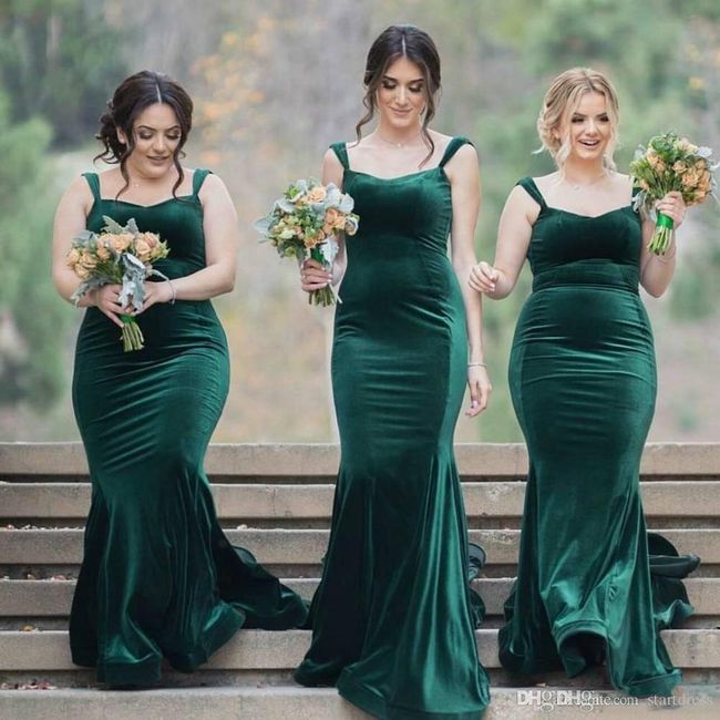 Damas de honor en color verde 1