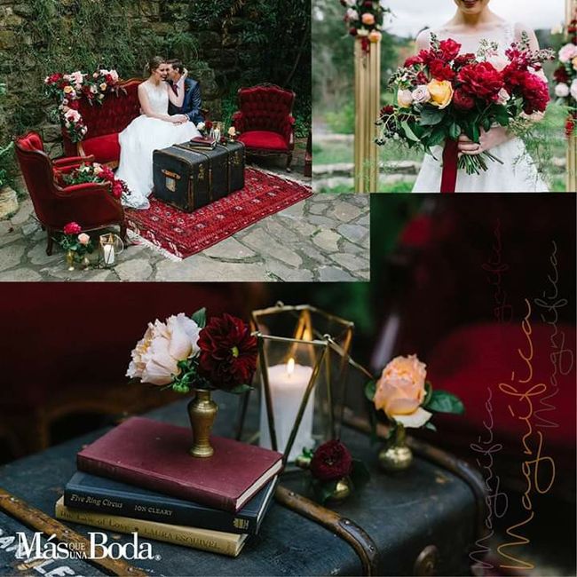 Borgoña y azul índigo en tu boda 2
