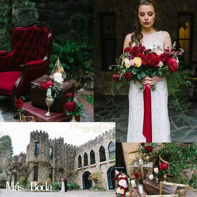 Borgoña y azul índigo en tu boda 5
