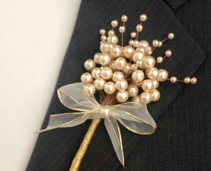 Boutonniere con perlas 2