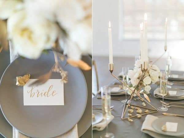 Una boda con gris y dorado 2