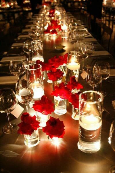 Decora tu boda con rosas rojas🌹 14