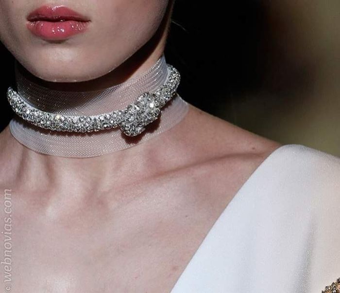 Para tu look de novia,collares Choker 1