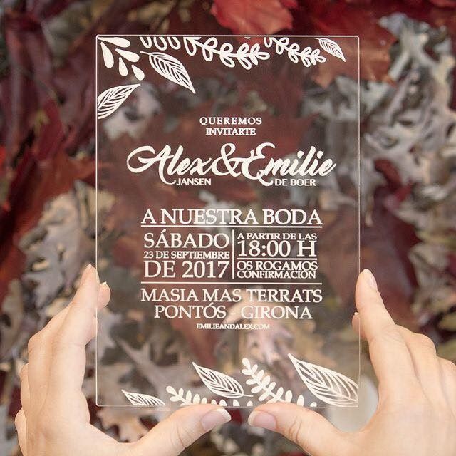 Bellas invitaciones en acrílico 6
