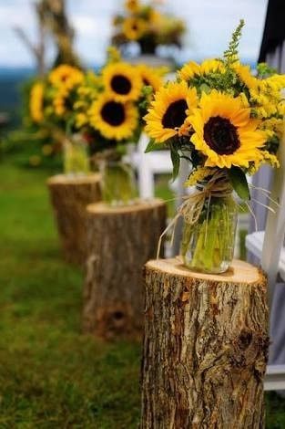 Girasoles decorando tu boda🌻 25