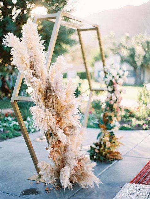 Hierba de las pampas como elemento clave en la boda 10