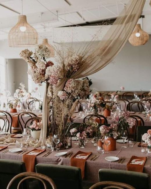 Cortinas en la decoración de la boda 1