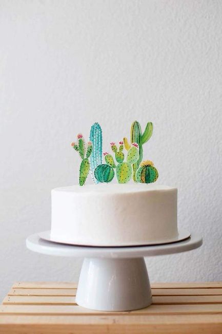 Pasteles con cactus y suculentas🍰 6