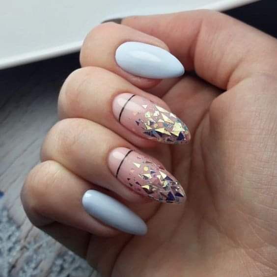 Uñas tipo almendra 💅 6
