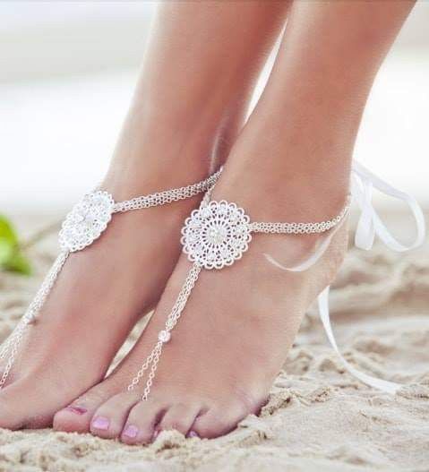 Sandalias para novia en playa 6