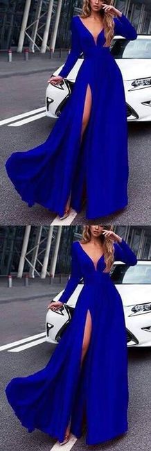 Vestidos en azul royal para invitadas 8