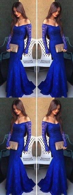 Vestidos en azul royal para invitadas 9