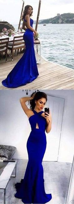 Vestidos en azul royal para invitadas 10