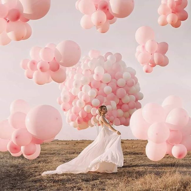 Una hermosa sesión de fotos con globos 🎈 1