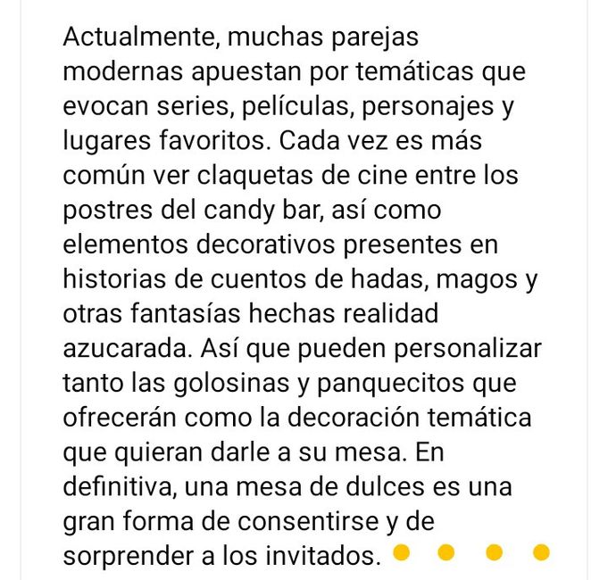 ¿Tendrás una mesa de dulces? 1