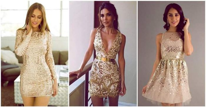 Vestidos en dorado para invitadas 3