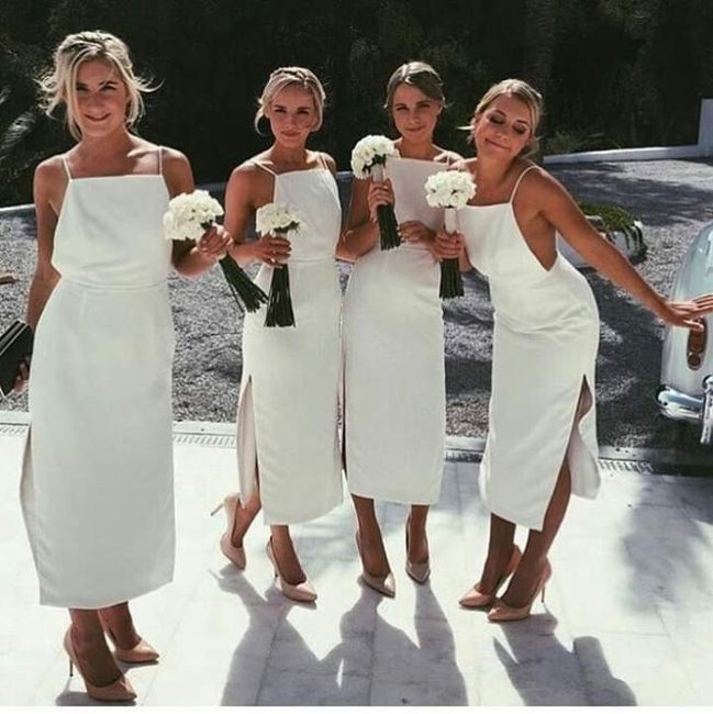 Colores: Damas de honor en blanco 1