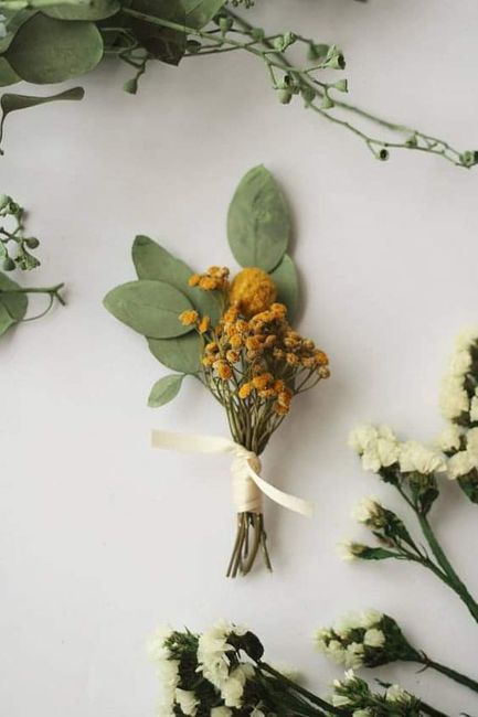 Tendencia: flores secas en el boutonniere 2