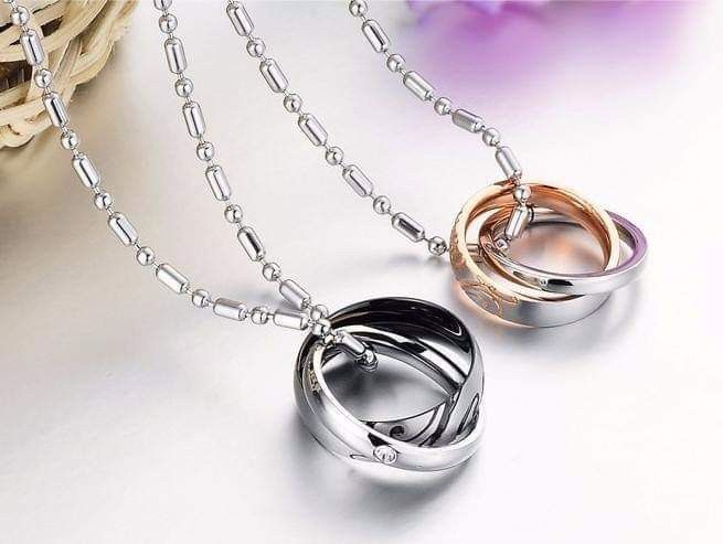 Collares con anillos para parejas 2