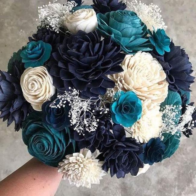 Ramos en tonos verde y azul 2