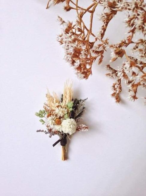 Boutonniere con espigas de trigo 2