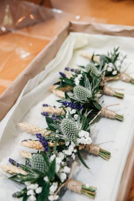 Boutonniere con espigas de trigo 4