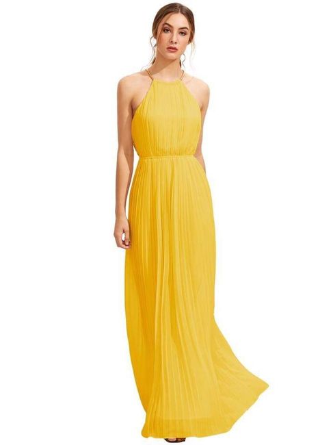Vestidos en amarillo para invitadas 15
