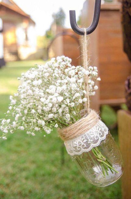 Caminos al altar con mason jars - 1