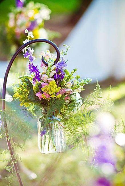 Caminos al altar con mason jars - 7