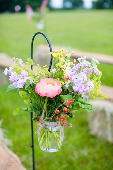 Caminos al altar con mason jars - 11