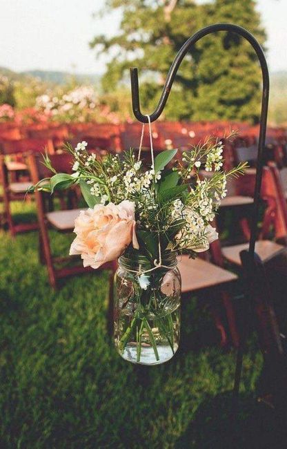 Caminos al altar con mason jars - 16