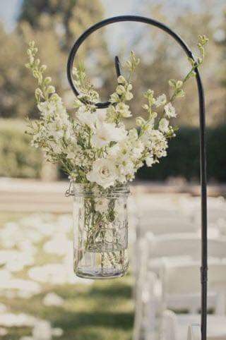Caminos al altar con mason jars - 18